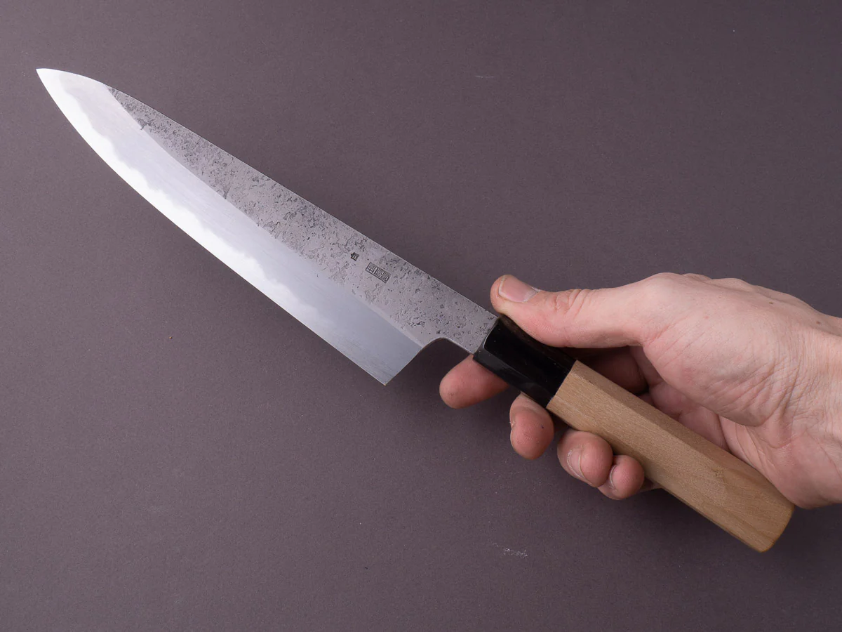 Sakai Kikumori - Kikuzuki Rin - White #2 - Nashiji - Gyuto - 240mm - Magnolia Handle - Image 2