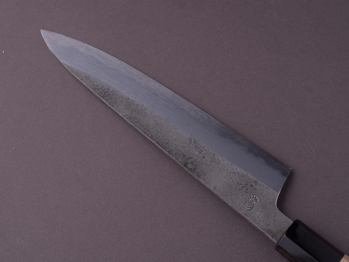 Sakai Kikumori - Kikuzuki Rin - White #2 - Nashiji - Gyuto - 240mm - Magnolia Handle - Image 4