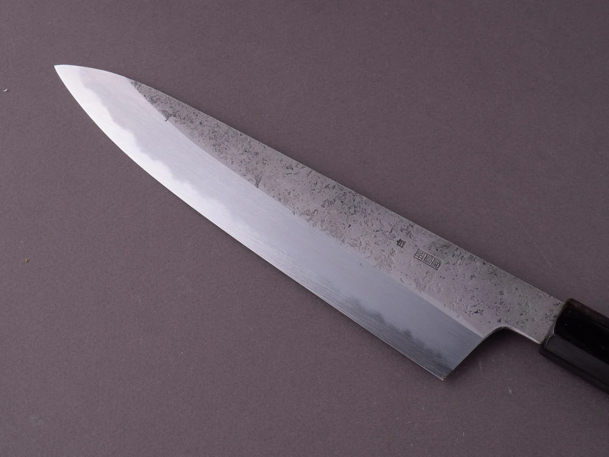 Sakai Kikumori - Kikuzuki Rin - White #2 - Nashiji - Gyuto - 240mm - Magnolia Handle - Image 5