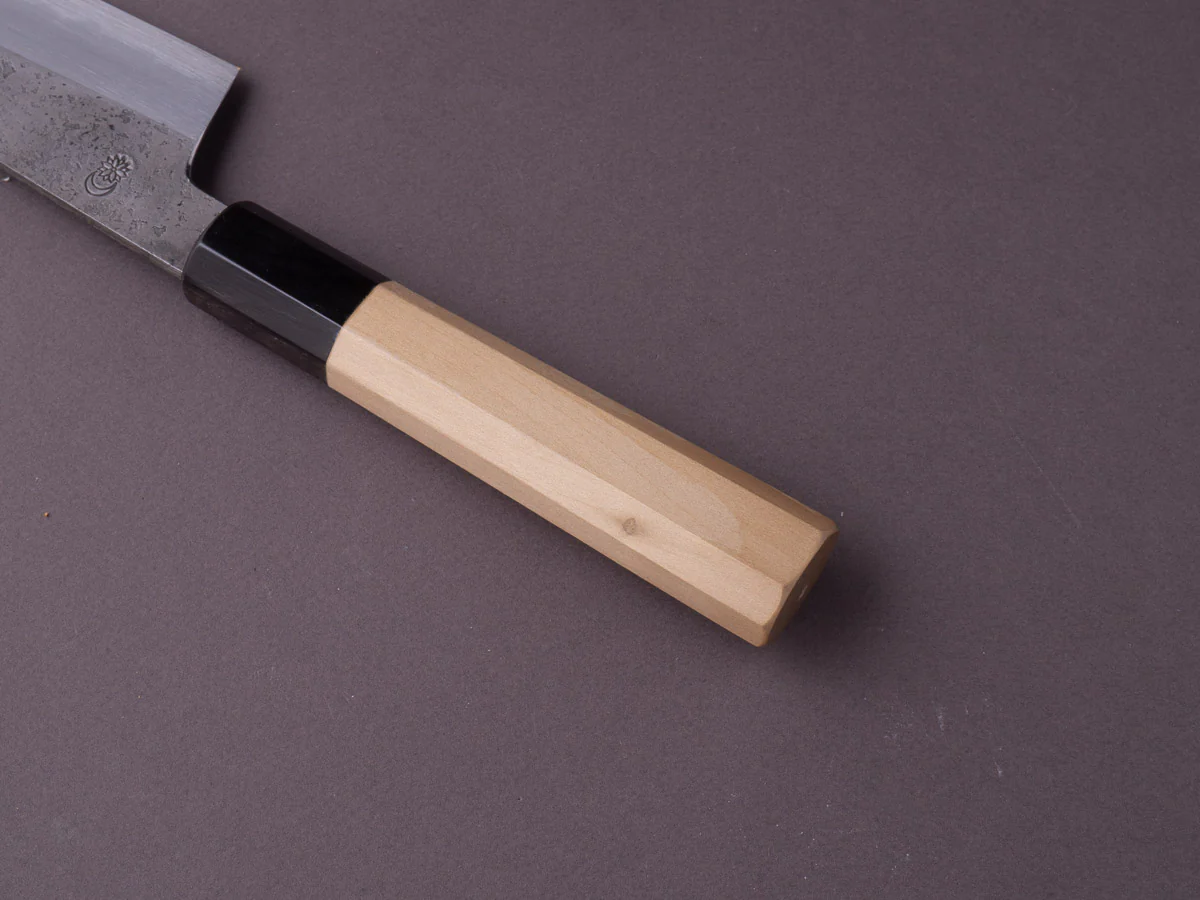 Sakai Kikumori - Kikuzuki Rin - White #2 - Nashiji - Gyuto - 240mm - Magnolia Handle - Image 7