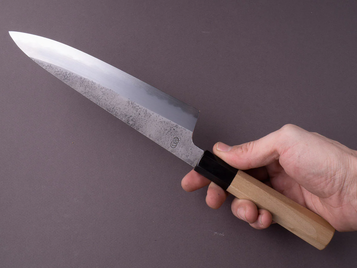 Sakai Kikumori - Kikuzuki Rin - White #2 - Nashiji - Gyuto - 240mm - Magnolia Handle - Image 9