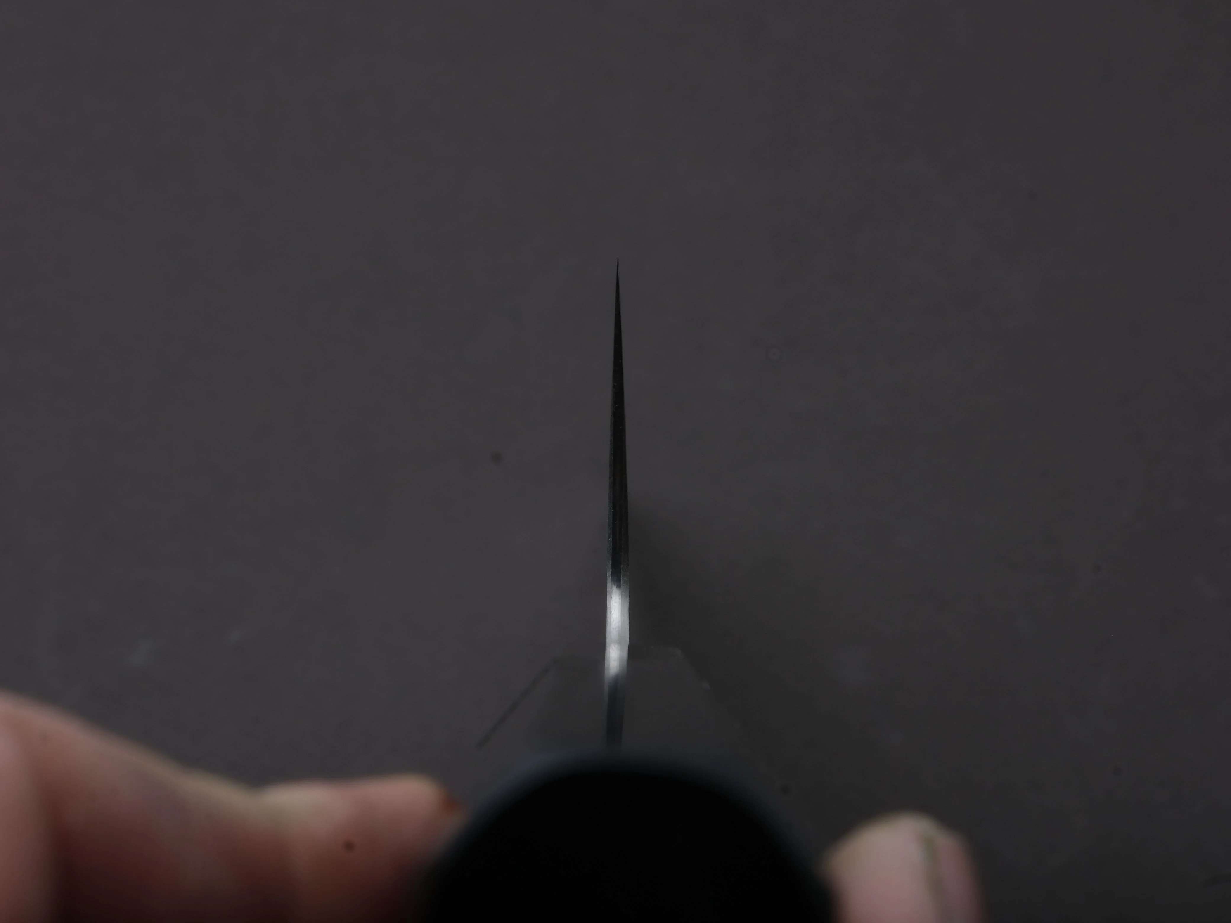 Sakai Kikumori - MINAMO - ATS34 - Damascus - Kiritsuke Gyuto - 225mm - Ebony Handle - Image 6