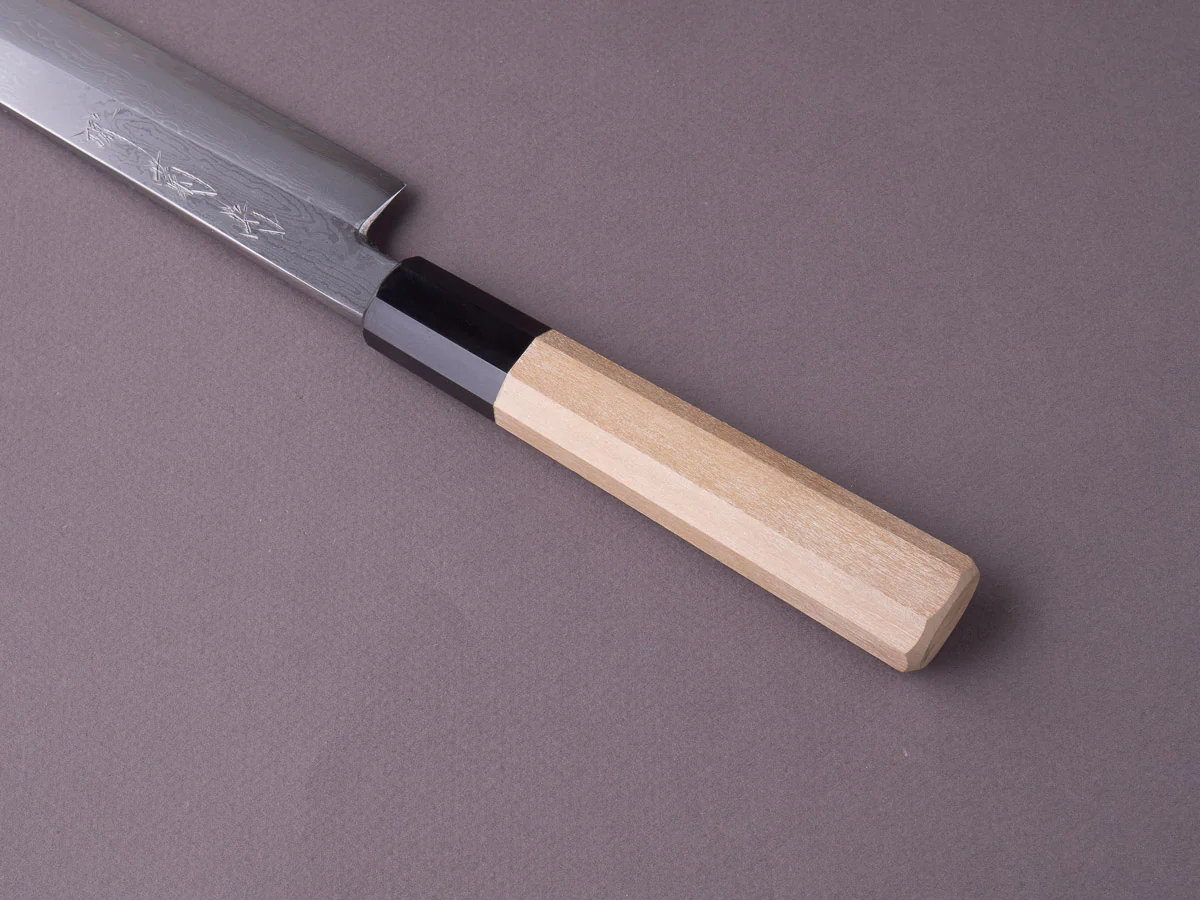Sakai Kikumori - Nakagawa VG10 Damascus - 270mm Yanagiba - Magnolia Handle - Image 5