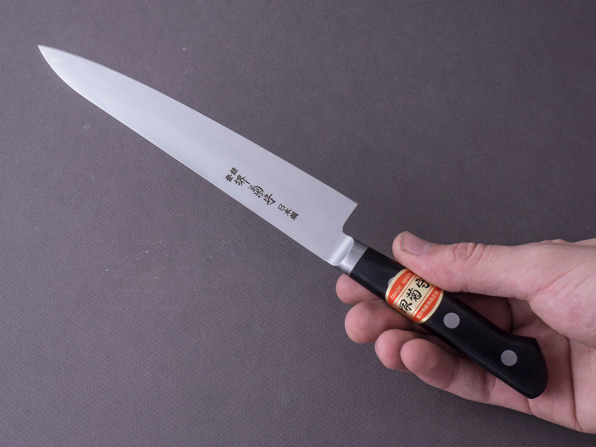 Sakai Kikumori - Nihonko - Carbon - 180mm Petty - Western Handle - Image 6