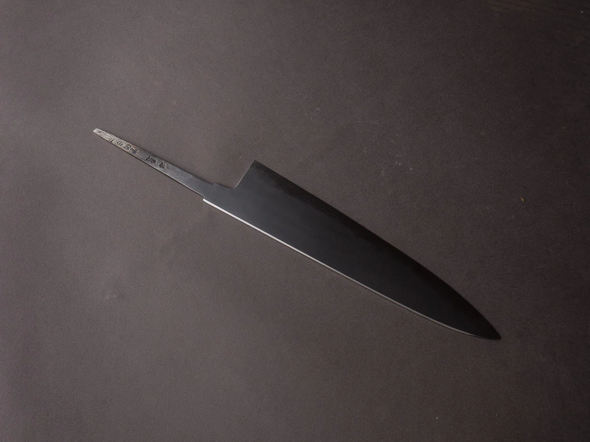 Sakai Kikumori - Tanaka Limited - Aogami Super - So-Bokashi - 240mm Gyuto - No Handle - Tanaka Signed & Dated Tang - Image 2