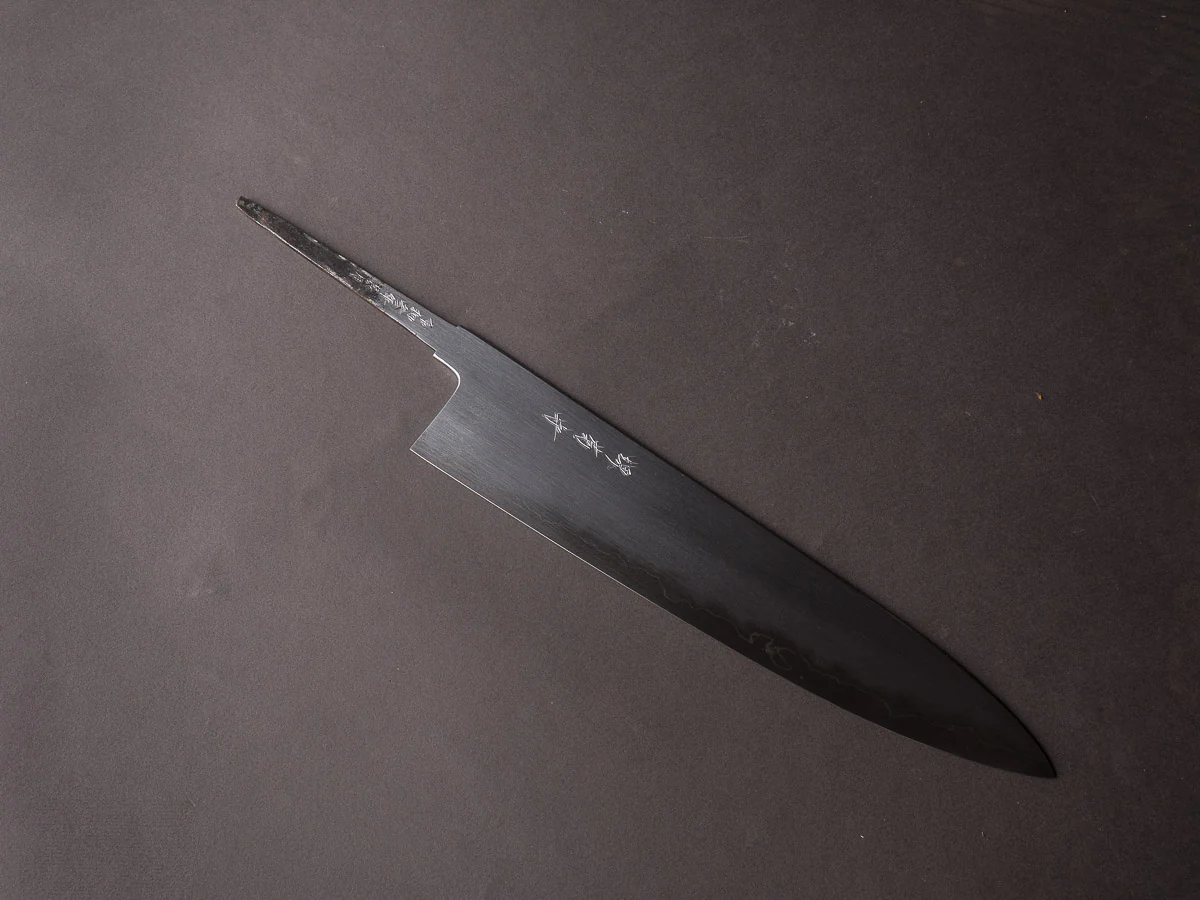 Sakai Kikumori - Tanaka Limited - Aogami Super - So-Bokashi - 270mm Gyuto - No Handle - Tanaka Signed & Dated Tang