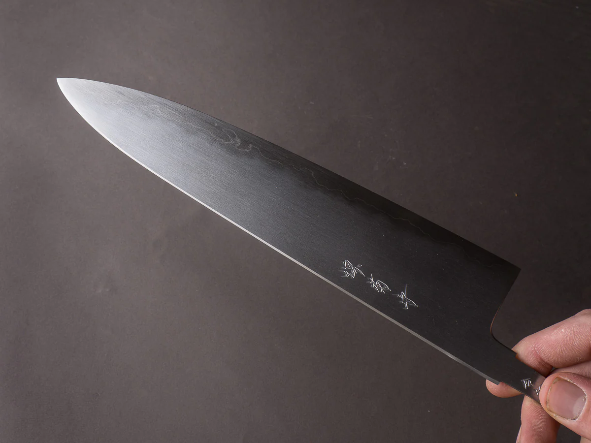 Sakai Kikumori - Tanaka Limited - Aogami Super - So-Bokashi - 270mm Gyuto - No Handle - Tanaka Signed & Dated Tang - Image 4