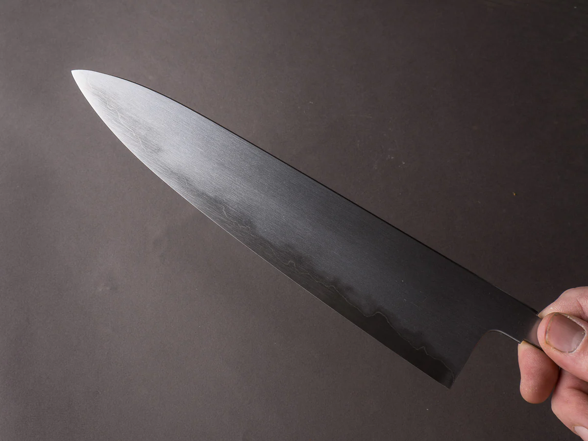 Sakai Kikumori - Tanaka Limited - Aogami Super - So-Bokashi - 270mm Gyuto - No Handle - Tanaka Signed & Dated Tang - Image 5