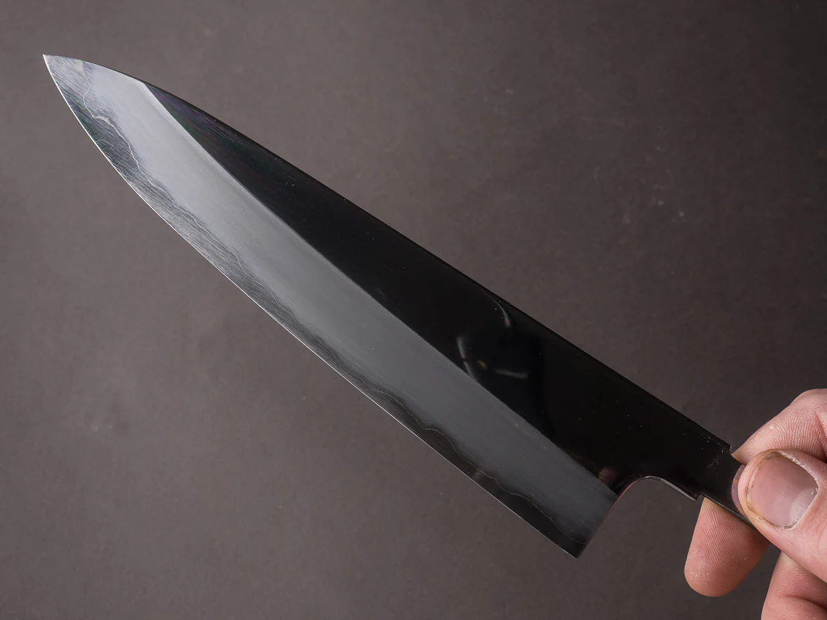Sakai Kikumori - Tanaka Limited - Aogami Super - Mirror Polish - 210mm Gyuto - No Handle - Tanaka Signed & Dated Tang - Image 7