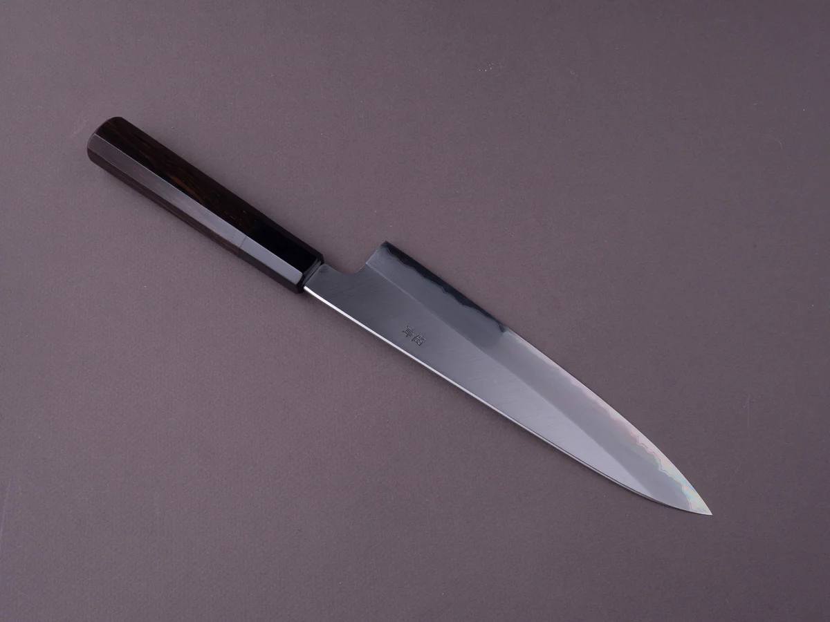 Sakai Kikumori - Tanaka Limited - Aogami Super - Kasumi - 210mm Gyuto - Ebony Handle - Tanaka Signed & Dated Tang - Image 2