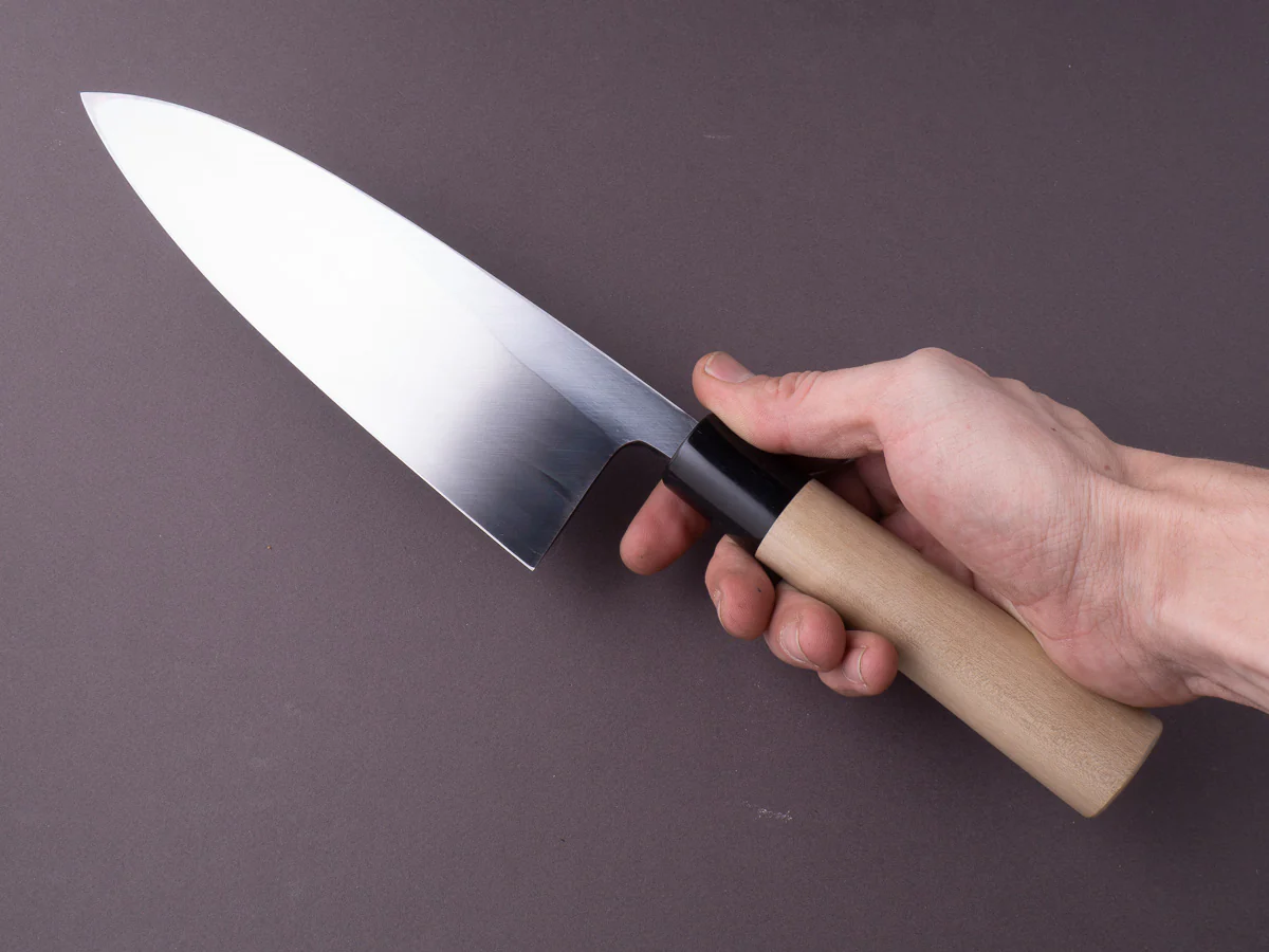 Sakai Kikumori - Tomoshibi - White #2 - 195mm Deba - Ho Wood Handle - Image 8