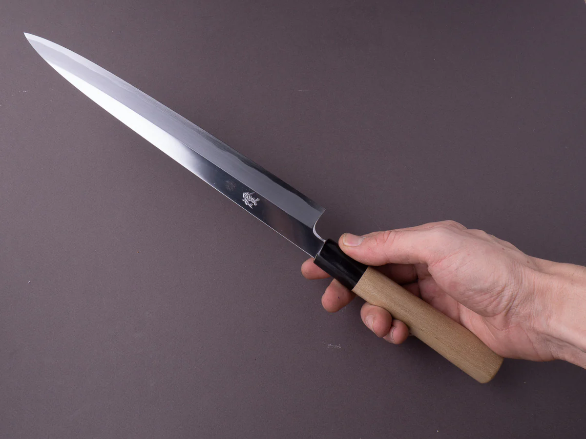 Sakai Kikumori - Tomoshibi - White #2 - 270mm Yanagiba - Ho Wood Handle - Image 2