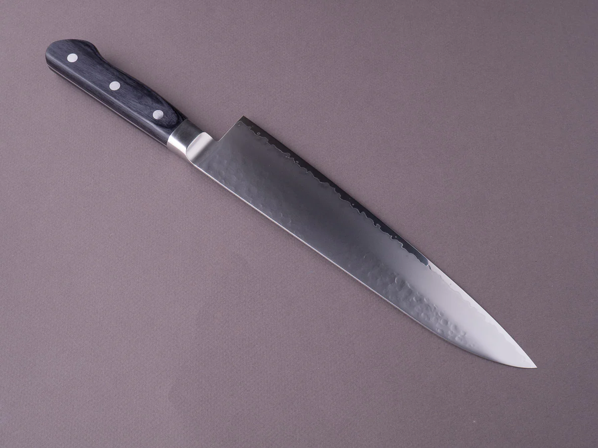 Sakai Kikumori - VG5 - 240mm Gyuto - Western Black Pakka Handle - Image 4