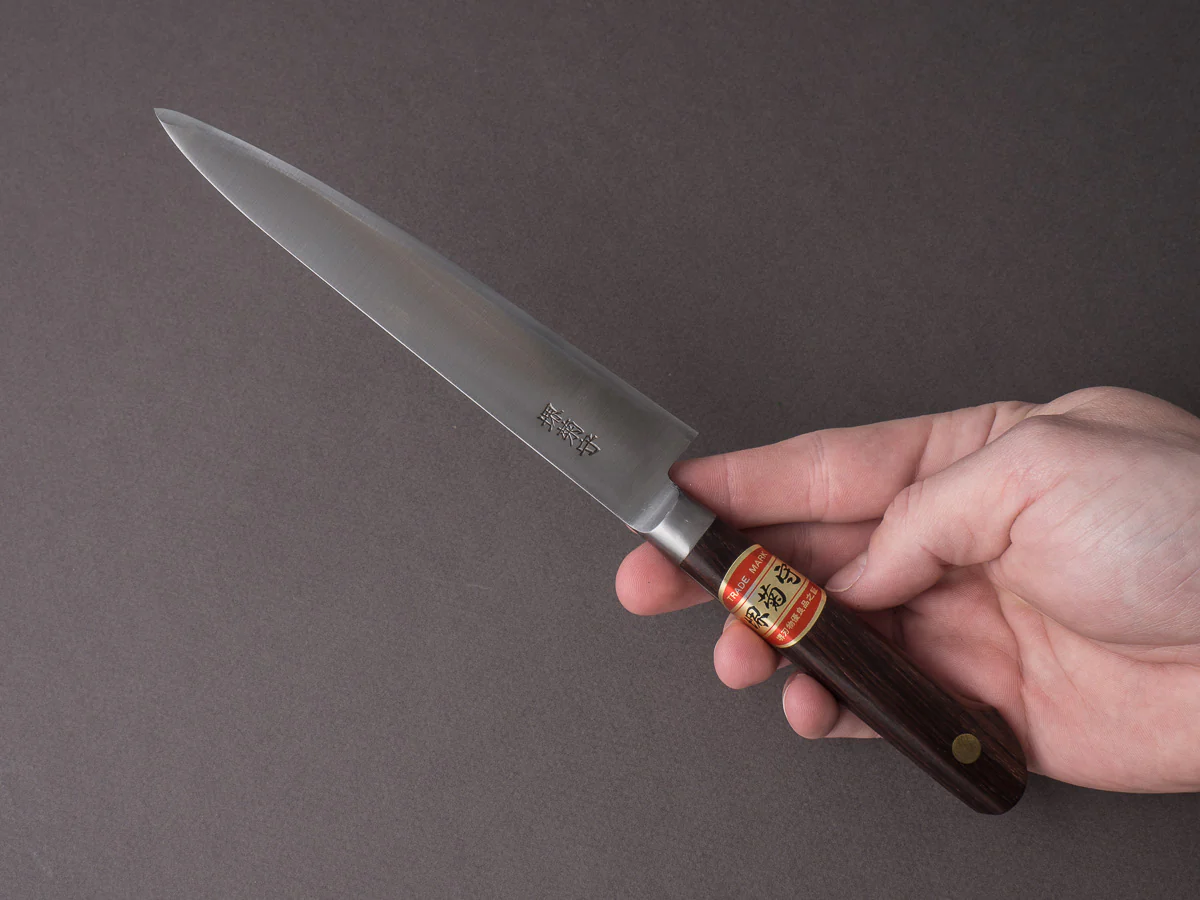 Sakai Kikumori - Vintage Swedish Carbon - 150mm Petty - Western Rosewood Handle - Image 7