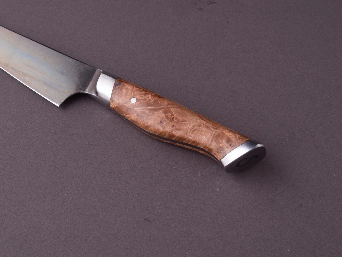 STEELPORT Knife Co. - 52100 Differentially Hardened - 4" Paring Knife - Integral Bolster Maple Burl Handle - Image 6