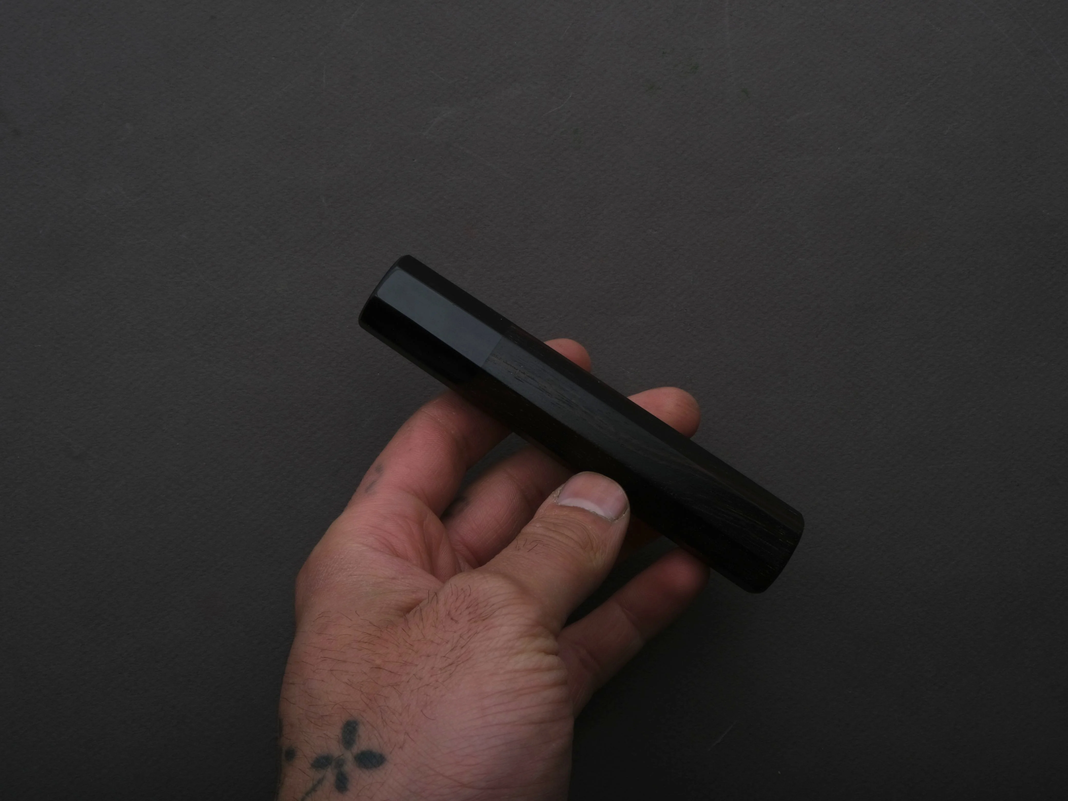 Taihei - Handle - Makassar Ebony - Black Horn - 120mm Petty - Octagonal - Image 2