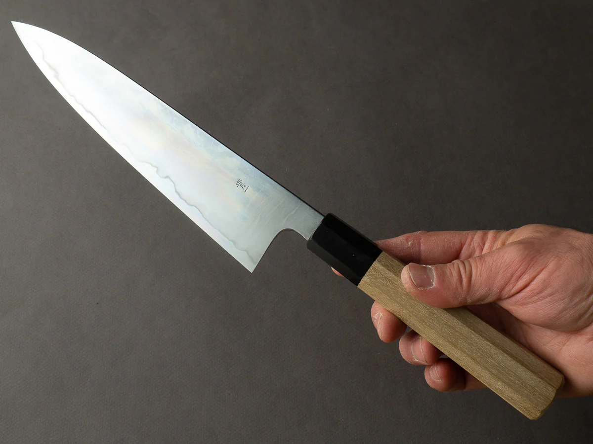 Takada no Hamono - Blue #1 - Suiboku - 210mm Gyuto - Ho Wood Handle - Image 6