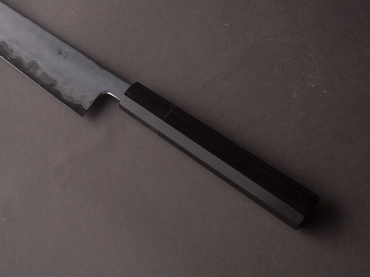 Takada no Hamono - Blue #1 - Suiboku - 300mm Sujihiki - Ebony Handle - Image 8