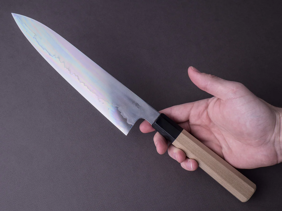 Takada no Hamono - Suiboku - Blue #2 - 240mm Gyuto - Ho Wood Handle - Image 7