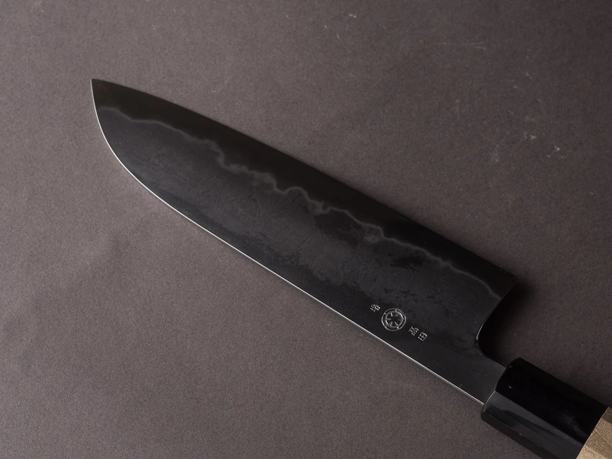 Takada no Hamono - White #1 - Suiboku - 180mm Santoku - Ho Wood Handle - Image 4