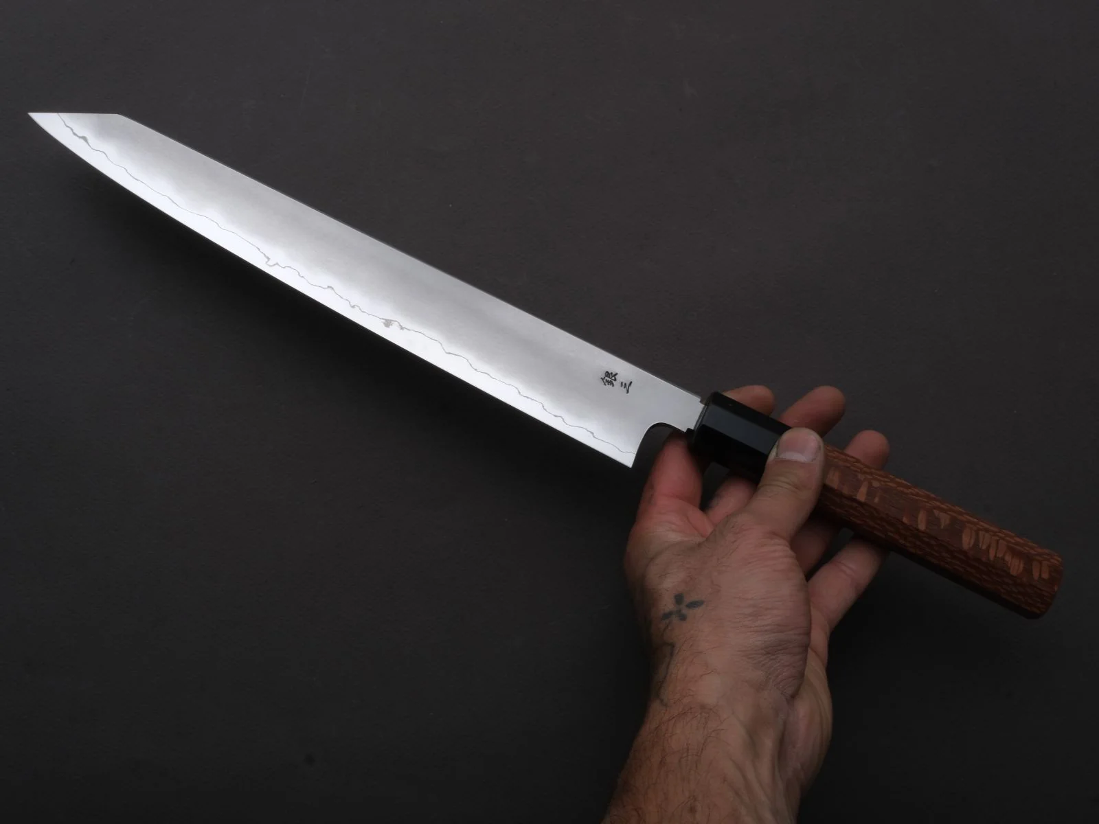 Tetsujin - Silver #3 - Kasumi - Kiritsuke Sujihiki - 270mm - Lacewood Handle - Image 4
