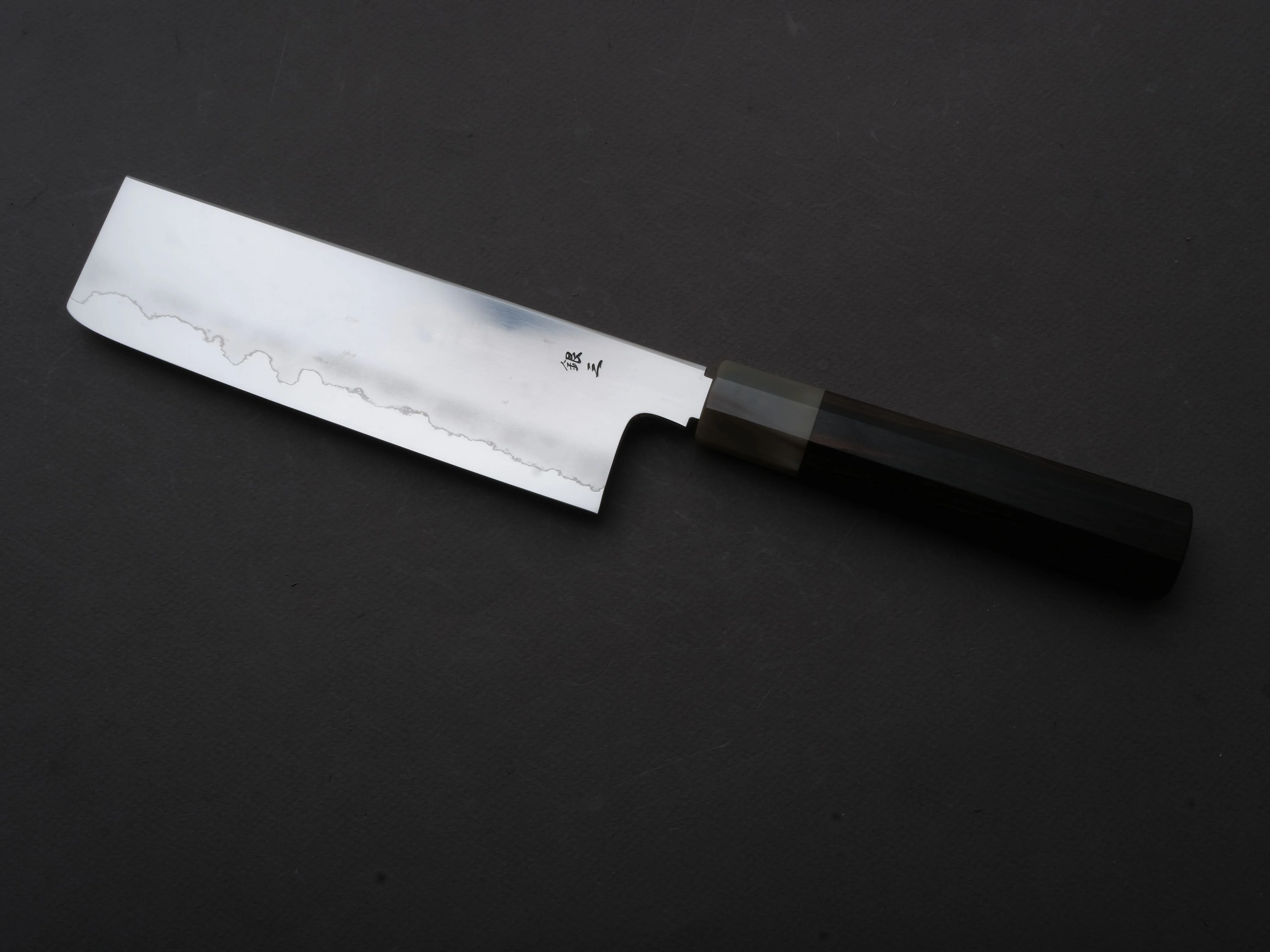 Tetsujin - Ukiba - Silver #3 - Nakiri - 180mm - Taihei Makassar Ebony Handle - Image 2