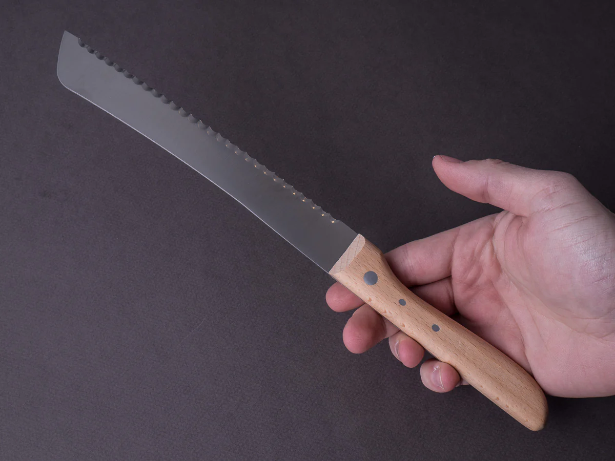 Windmühlenmesser - Bread Saw - Stainless - 190mm - Copper & Beechwood Handle - Image 7