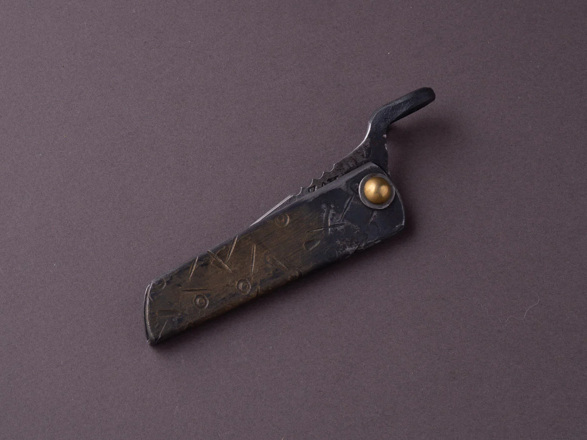 Zay Knives - Folding Knife - Higonokami - 1084 Carbon - 55mm - Stainless Handle - No. 3 - Image 3